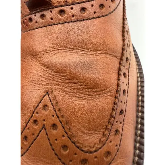 Cole Haan Brown Leather Wingtip Oxford Dress Shoes Men's Size 8.5 M Brogue - Picture 9 of 10